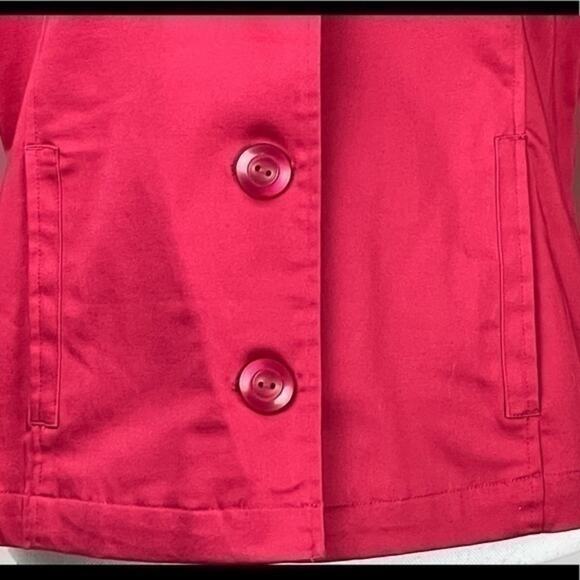 Chico’s Red Button Down Career Office Date Night Jacket NWOT Size 8 - Picture 4 of 11